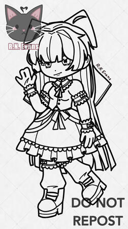 Chibi Style Character Art (lineart) Chibi Art (line)